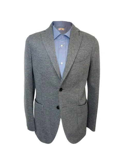 Boglioli houndstooth single-breasted blazer Grey N1302EFB5018