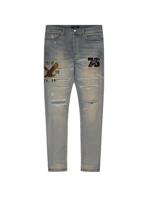 AMIRI Varsity Eagle logo-patch jeans Blue PS24MDS014DE406