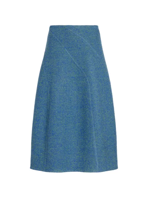Proenza Schouler Gaelle skirt in double face melange outerwear Blue R2645000AW174