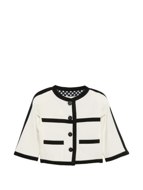 alessandro enriquez contrast-trim cropped jacket Neutrals W6EJK39DCR