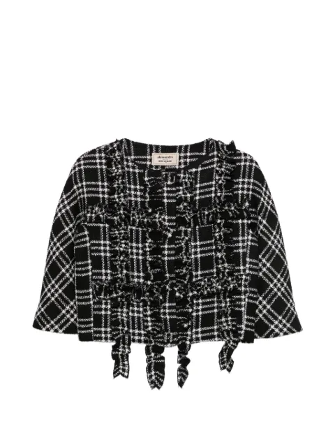 alessandro enriquez ruffled bouclé jacket Black W6EJK43JQ
