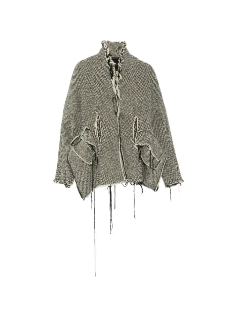Rundholz check-pattern frayed jacket Black 2262051101