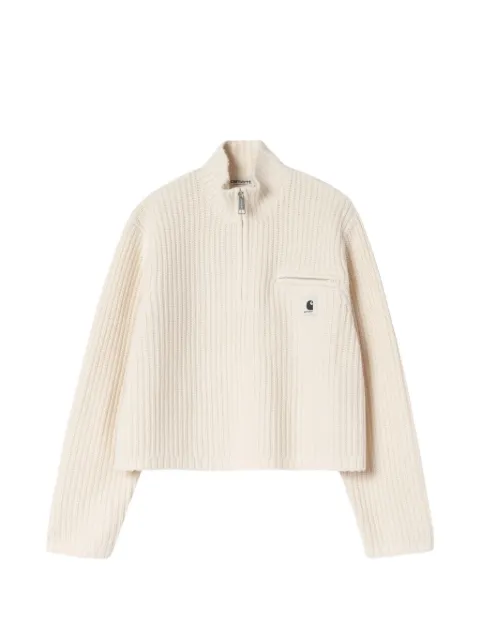 Carhartt WIP Detroit half-zip sweater White I037036