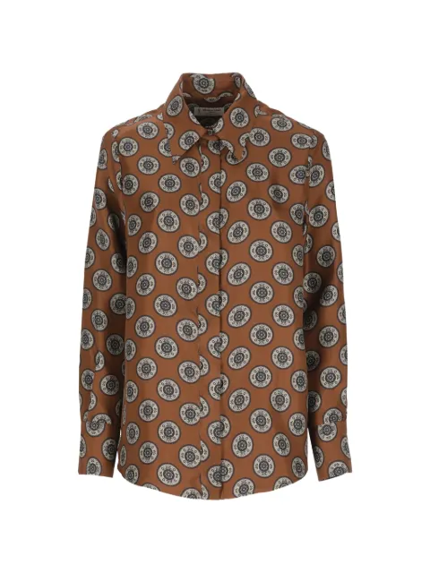 Alberto Biani spherical-print shirt Brown MM817SE321063