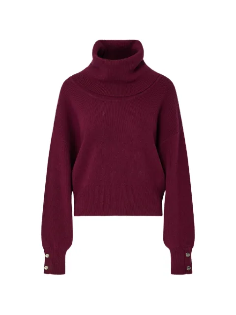 LIU JO ribbed-knit turtleneck sweater Red CF6250MS009