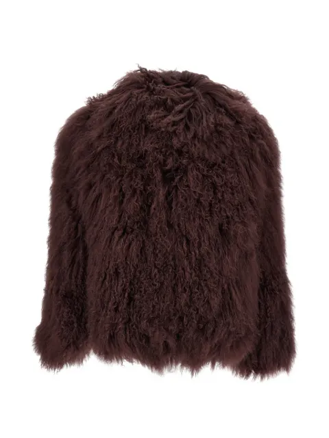 Martha Louis wool fur jacket Brown STEVIEBITTERCHOCOLATE