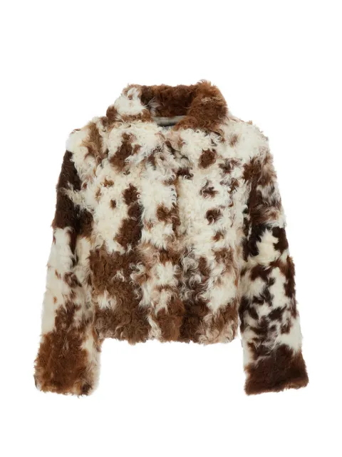 Martha Louis cow-print shearling jacket Brown CLAUDIACOWPRINT