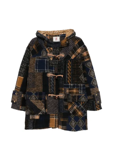 Bye patchwork hooded jacket Blue 6WBDB5I361065