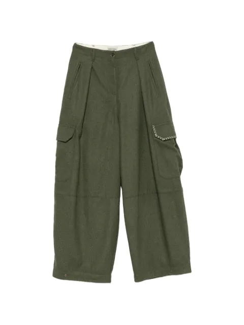 FRONT STREET 8 pleated cargo pants Green 38187