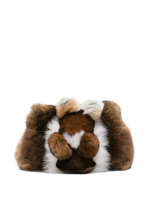 Anita Bilardi Scoiattolo faux-fur clutch bag Brown 000000XXSCOIATTOLO