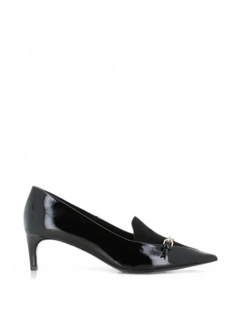 Del Carlo buckle-detail pointed-toe pumps Black 12222