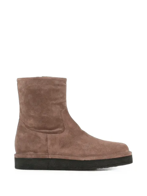 Del Carlo suede platform ankle boots Neutrals 12206