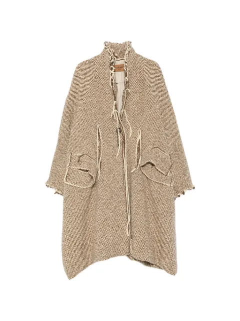 Rundholz check safety-pin coat Brown 2262051206