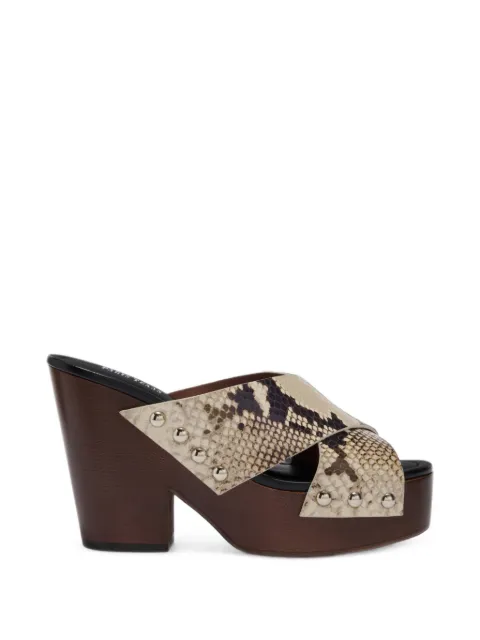 Paris Texas Marisol snakeskin-effect studded sandals Neutrals PX1989XPTTE