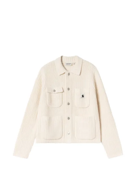 Carhartt WIP Michigan ribbed-knit cardigan White I035379