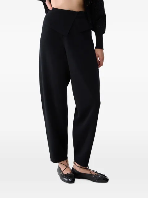 LIU JO fold-over waist knit trousers Black CF6245MS55N