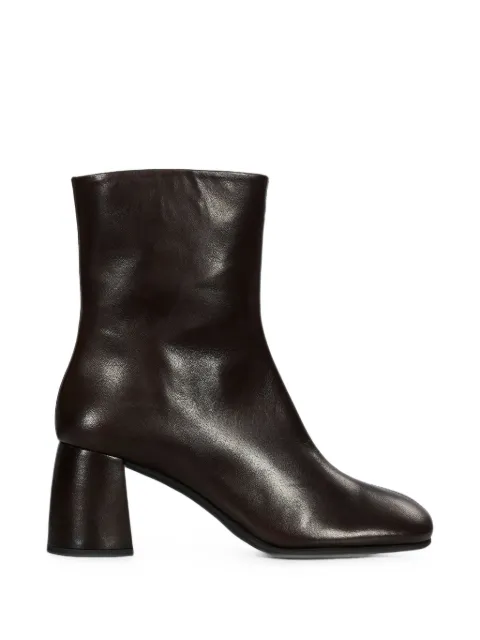 POEVE Thea square-toe block-heel boots Brown MBC1PRT