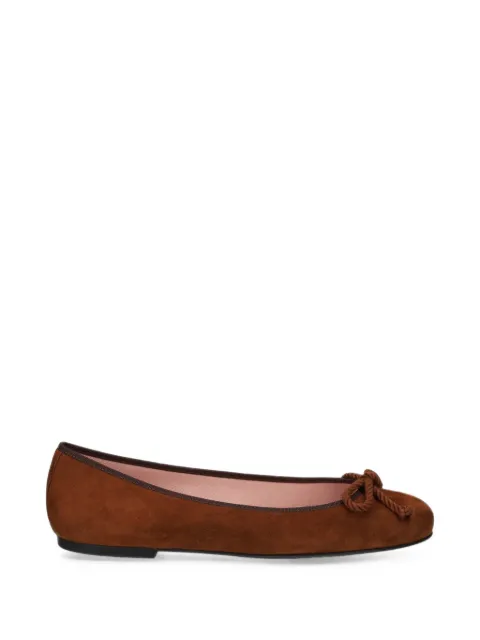 Pretty Ballerinas Rosario bow-detail ballet flats Brown ROSARIO