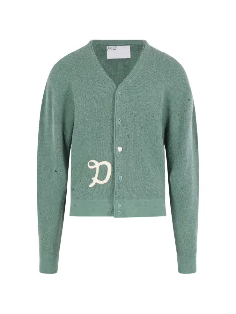 Paly distressed P-patch cardigan Green 6U002Q1010