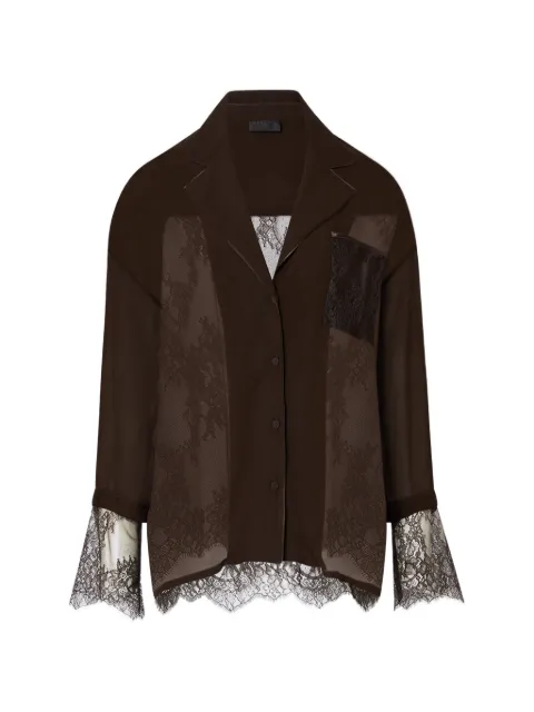 LIU JO blouse with lace details Brown CF6125T866A