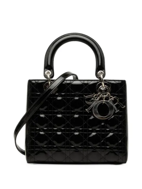 Christian Dior Pre-Owned 2013 Medium Patent Cannage Lady Dior satchel Black N8OK26NH8VGIC5LY