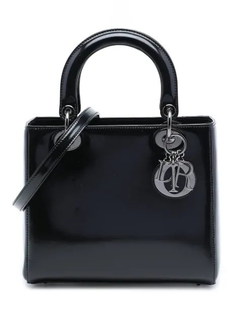 Christian Dior Pre-Owned 2013 Medium Patent Lady Dior satchel Black ZLQ3P67411Z8OYOG