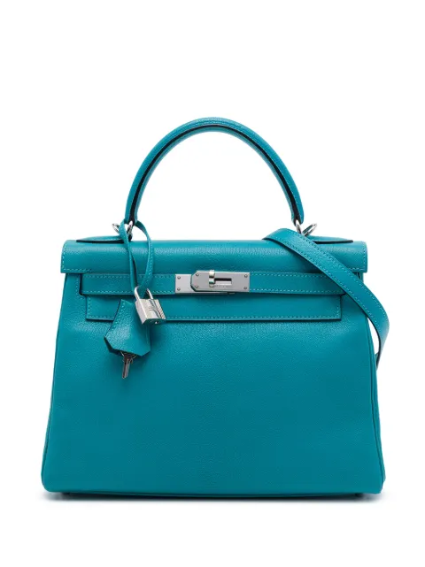 Hermès Pre-Owned 2004 Chevre Mysore Kelly II Retourne 28 satchel Blue WYU9YLW1VM0IGAOC