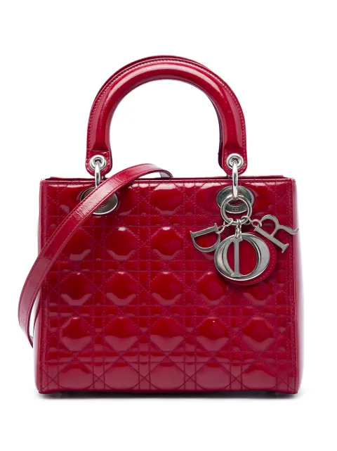 Christian Dior Pre-Owned 2014 Medium Patent Cannage Lady Dior satchel Red TJEPVGG2WT38JKCQ