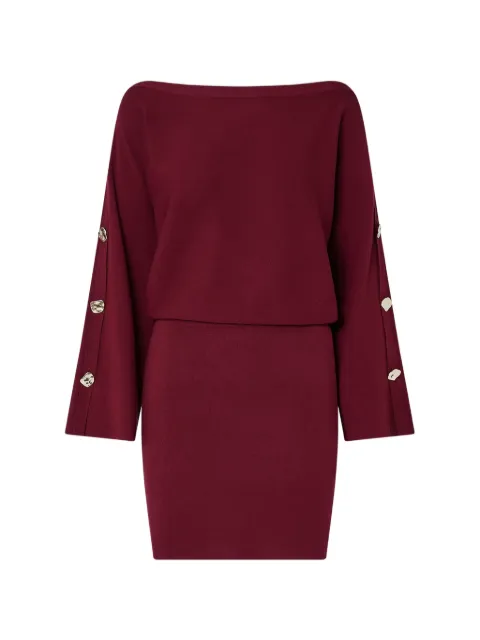 LIU JO short dress with jewel buttons Red CF6093MS99E