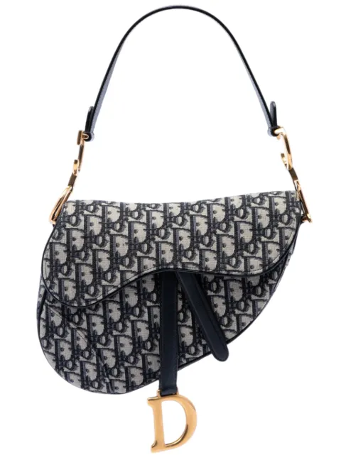 Christian Dior Pre-Owned 2018 Oblique Canvas Saddle Bag shoulder bag Blue ICUUADM0JAF90W6Y