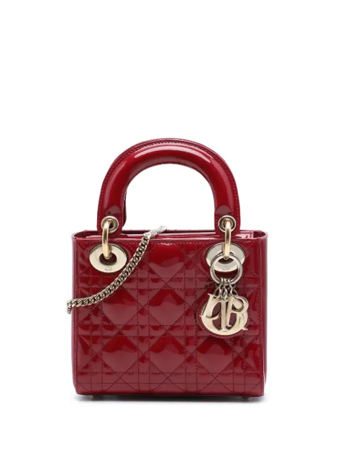 Christian Dior Pre-Owned 2018 Mini Patent Cannage Lady Dior satchel Red HZXHY4LD408WISGI