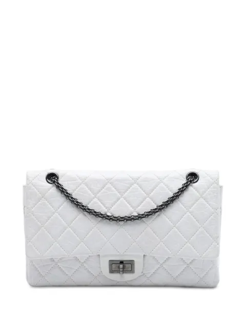 CHANEL Pre-Owned 2008-2009 Quilted Aged Calfskin Reissue 2.55 Double Flap 227 shoulder bag White HYQ04T5HS4F8J7Y1