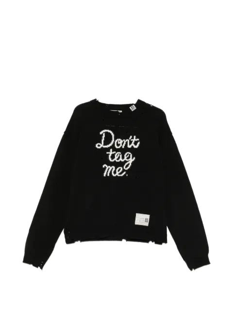 Maison MIHARA YASUHIRO Jacquard distressed knitted sweater Black A17SW521