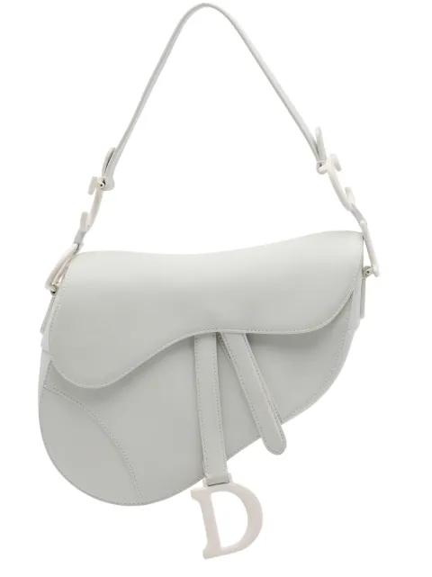 Christian Dior Pre-Owned 2020 Ultra Matte Calfskin Saddle Bag shoulder bag White ECSZEOX7CHFDMP6G