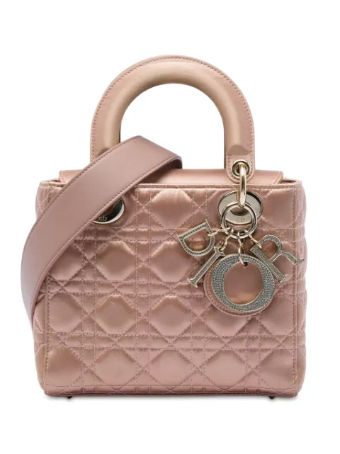 Christian Dior Pre-Owned 2019 Small Satin Cannage My ABCDior Lady Dior satchel Brown 3MUAGLTGF6HOVG6Q