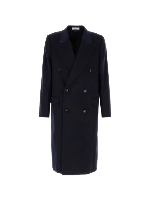 Umit Benan double-breasted cashmere coat Blue COFWM660119040690
