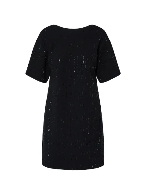 LIU JO knit dress with rhinestones Black CF6162MS99E