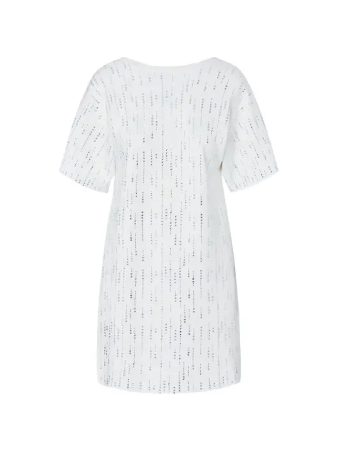 LIU JO knit dress with rhinestones White CF6162MS99E