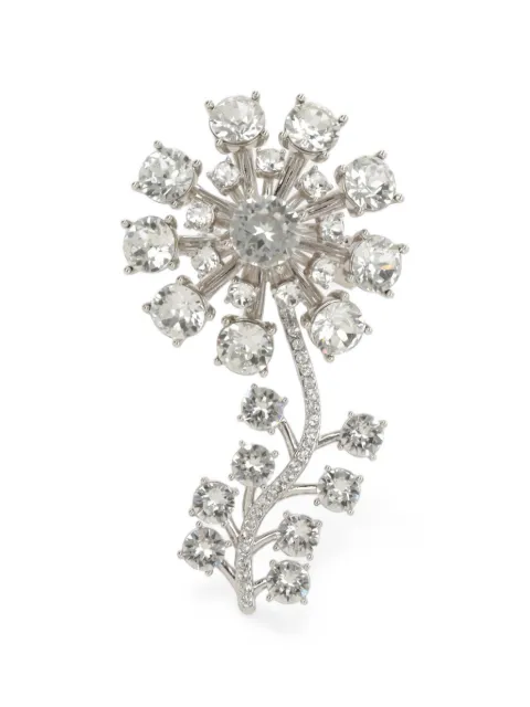 Self-Portrait crystal flower brooch Silver AW26630BR