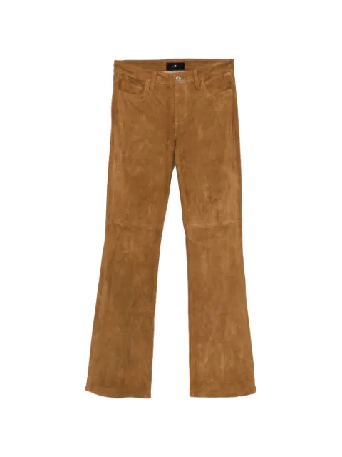 7 For All Mankind Dojo suede flared trousers Brown 7N300H46U73RP