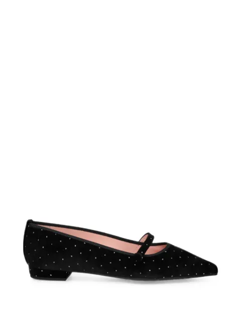 Pretty Ballerinas Clementine crystal-embellished ballet flats Black CLEMENTINE
