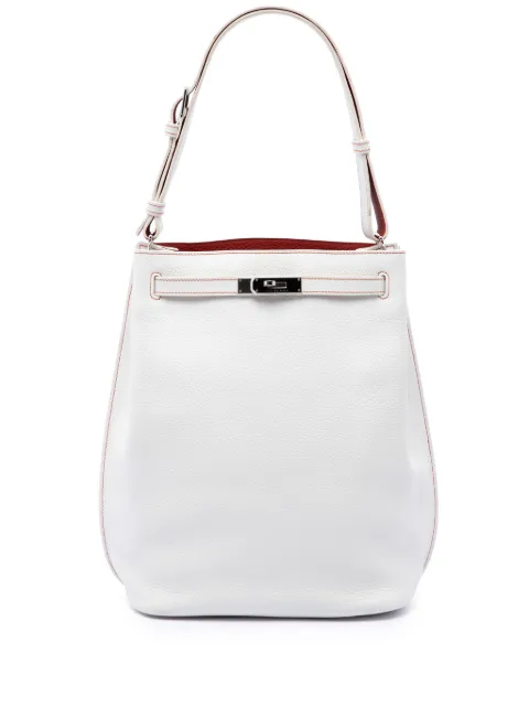 Hermès Pre-Owned 2011 Clemence So Kelly 26 shoulder bag White V7T1I8H7YN4X2XXL