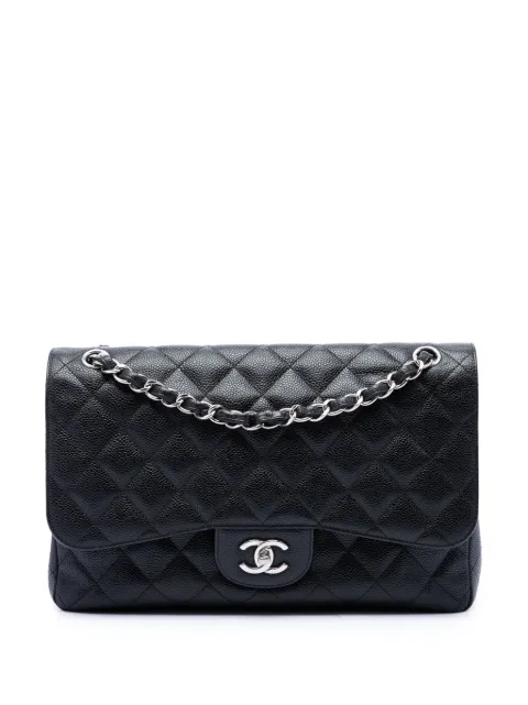CHANEL Pre-Owned 2010-2011 Jumbo Classic Caviar Double Flap shoulder bag Black VB3E87GZ3I96R9C6
