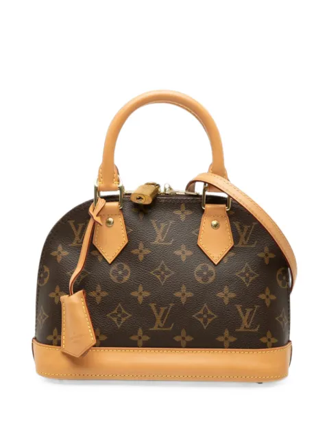 Louis Vuitton Pre-Owned 2015 Monogram Alma BB satchel Brown 337M0DAJUNOH1JY4