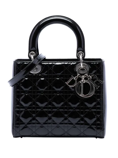 Christian Dior Pre-Owned 2012 Medium Patent Cannage Lady Dior satchel Black 5OC7HFWF665WKY9X