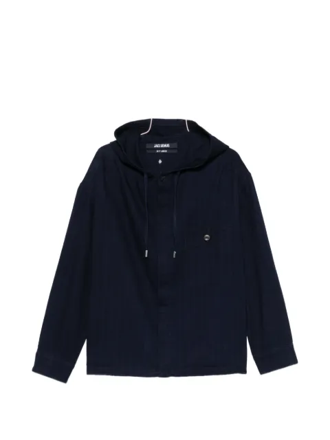 Jacquemus hooded chest-pocket shirt Blue SHM00625AD00080