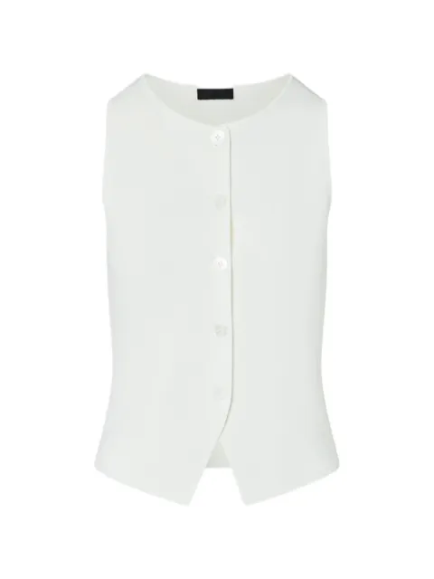 LIU JO knit vest with lace detail White CF6006MS55N