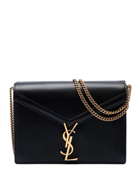 Saint Laurent Pre-Owned 2018 Smooth Calfskin Monogram Cassandra Clasp Bag shoulder bag Black VLUXIZJW4MAR06LK