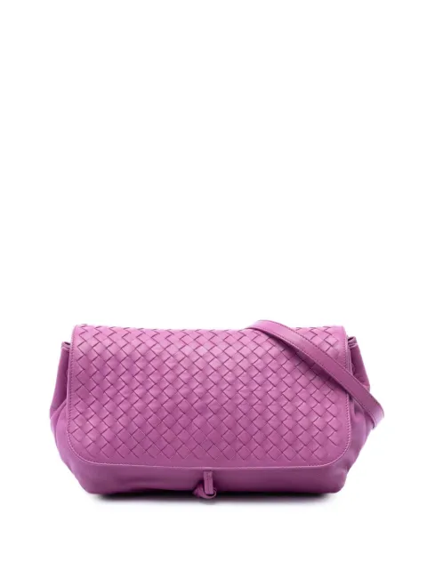 Bottega Veneta Pre-Owned 2012-2026 Leather Intrecciato Flap crossbody bag Pink ROJKBN43DJUSEFIQ
