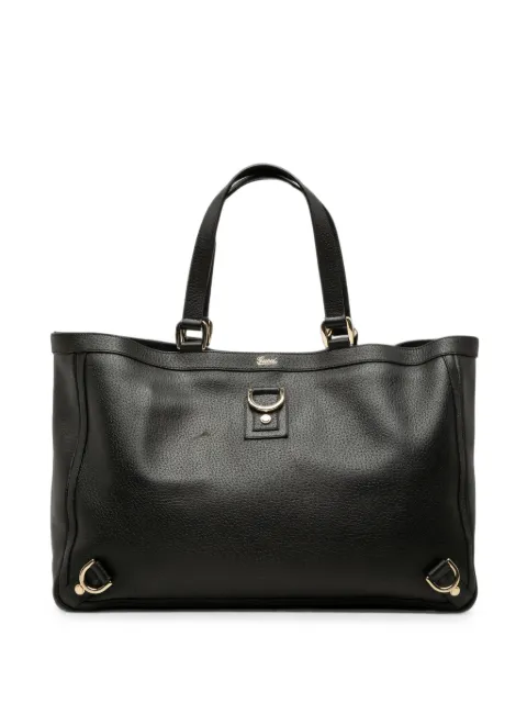 Gucci Pre-Owned 2000-2015 Leather Abbey D Ring tote bag Black S7371RDV3YWDNLDR